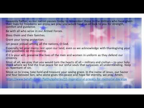 Memorial Day   May 25, 2020