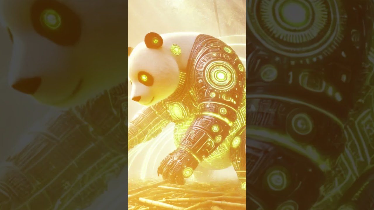 ROBOT +  PANDA BAMBU ?#fyp #videoshort #videoviral #video #viralshorts #animation #AI #FIKSI #KIDS