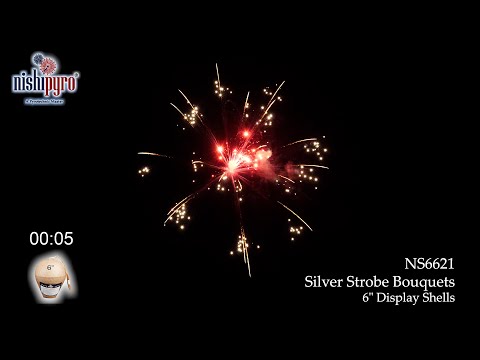 NS6621 - 6" Silver Strobe Bouquets