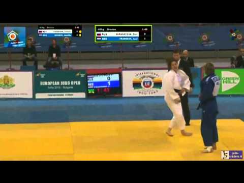 Judo 2015 European Open Sofia: Surakatova (RUS) - Franssen (NED) [-63kg] bronze