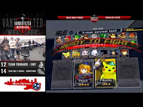 VanderTILTED #20 - Melee Draft Crew Battle - Team TriHard VS Team Free V-Bucks