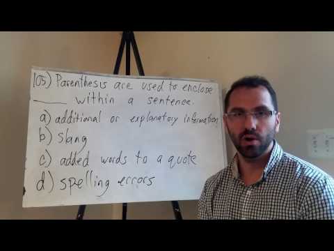 What are Parenthesis used for?