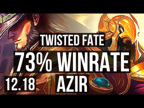 TF vs AZIR (MID) | 6/0/5, 73% winrate, Dominating | EUW Master | 12.18