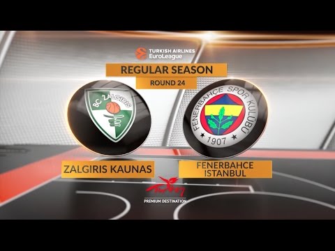EuroLeague Highlights RS Round 24: Zalgiris Kaunas 67-76 Fenerbahce Istanbul