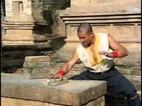 Shaolin Hard Qi Gong - Iron Palm Demo.flv