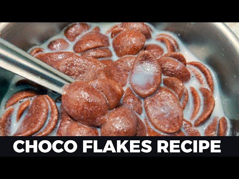 Choco flakes recipe || Choco flakes with milk and sugar || Breakfast recipe