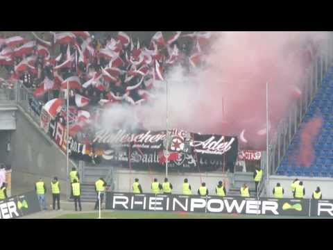 MSV Duisburg - Hallescher FC (Choreo/Pyro)