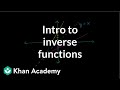 Introduction to function inverses | Functions and their graphs | Algebra II | Khan Academy