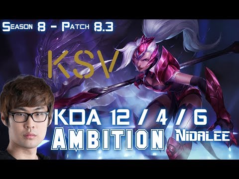 KSV Ambition NIDALEE vs ZAC Jungle - Patch 8.3 KR Ranked