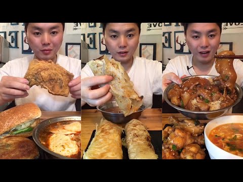 ASMR Eating Pork Legs & Fried Chicken Hamburger Mukbang so Yum