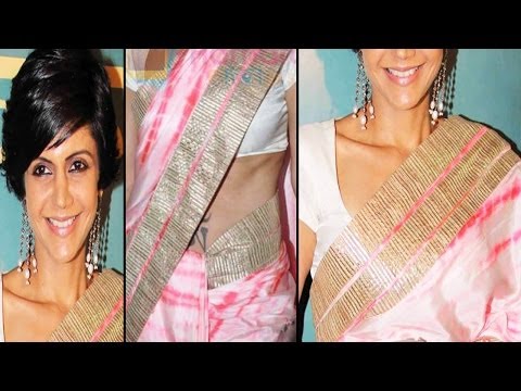 Skinny Mandira Bedi Showing Tattoo at a n Event!!