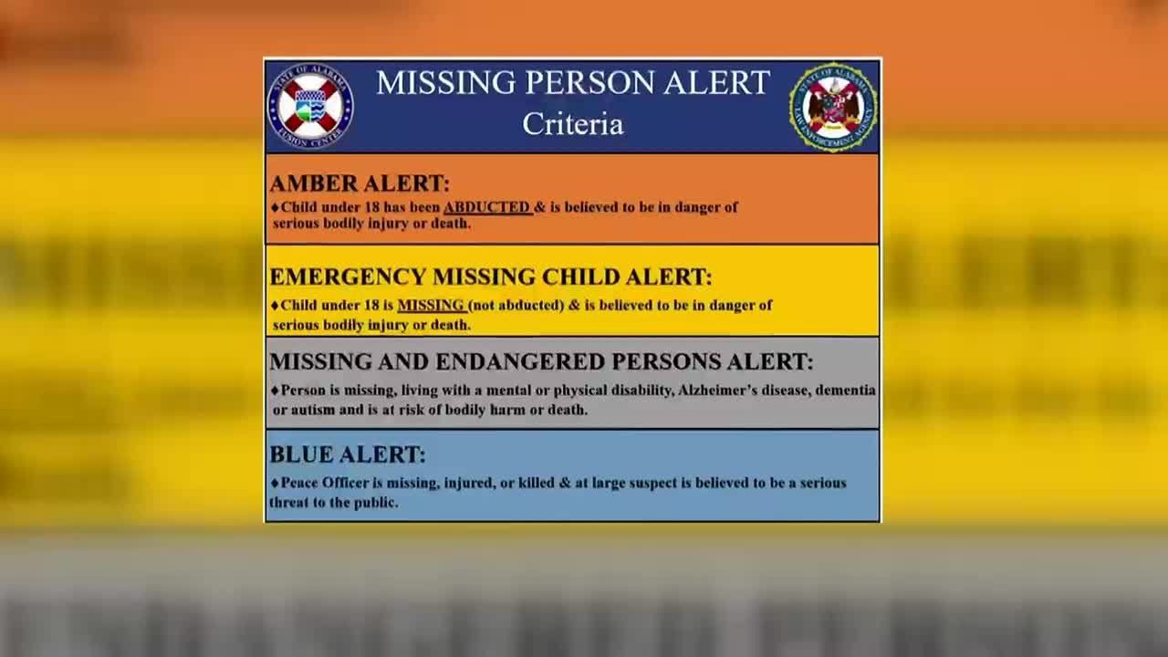 Alabama expands missing and endangered person alert criteria