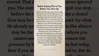 Download lagu God is saying this to you before you give up mp3