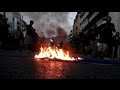 Слезоточивая Греция полиция разогнала протестующих в Афинах 