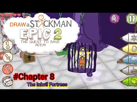 Draw A Stickman: Epic 2 - Walkthrough Level 8- The Inkvil Fortress