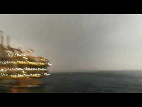 Fastest weather ever hits platform.....75 knot winds