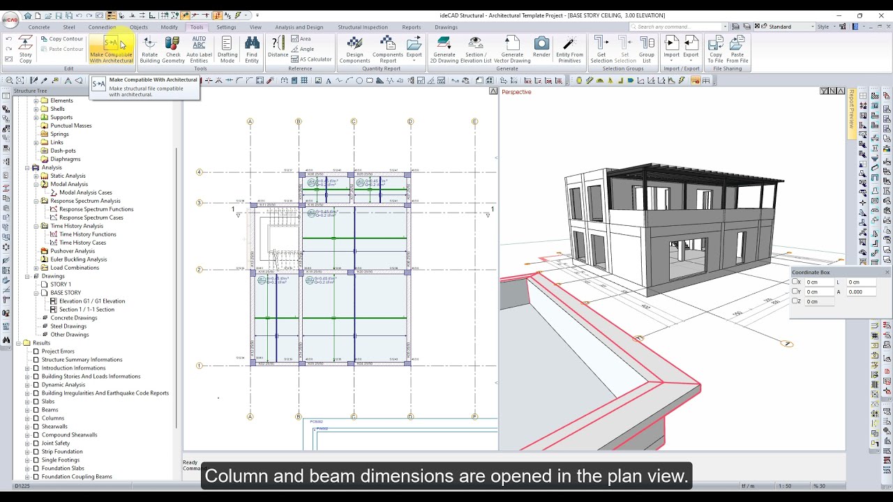 ideCAD Structural | Examine the Structural Model  | One Structural Engineering Software