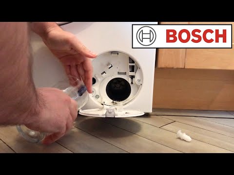 How to clean pump filter and coin trap on Bosch washing machine