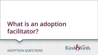 Adoption Questions: What is an adoption facilitator?