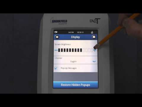 Quick Start: Display Settings for the Brookfield DV2T and DV3T