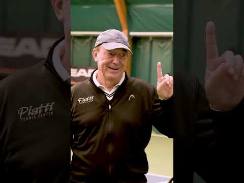 Riccardo Piatti with Manas Dhamne at the Piatti Tennis Academy