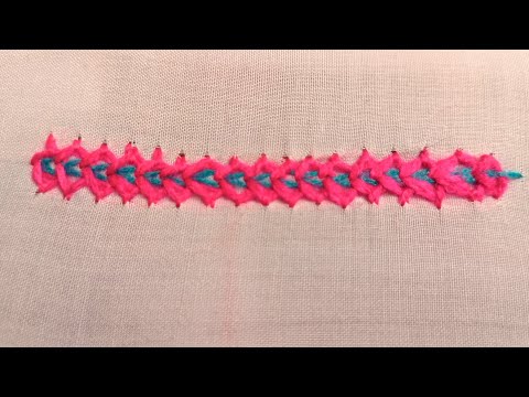 Modern Hand Embroidery Basic stitches Borderline Tutorial For Biggener|Hand Work Kadhai design|Craft