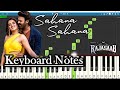 Sahana Sahana Song Keyboard Notes Thaman S Prabhas The Raja Saab Easy Piano