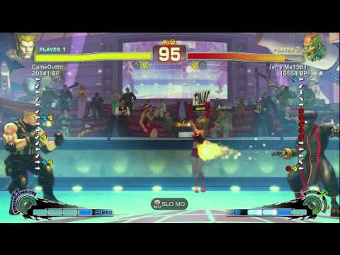 GameOutttt [Guile] vs JerryMa [Dhalsim] SSF4 Japanese Online Ranked Matches - TRUE-HD