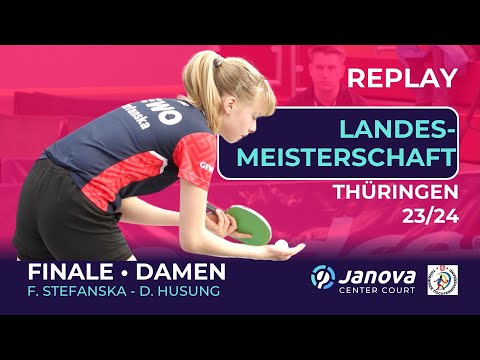 [Finale Damen] Tischtennis Landesmeisterschaft TTTV: Stefanska (1850 QTTR) - Husung (QTTR 1751)