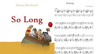Zooey Deschanel - So Long [Piano Tutorial + Sheet Music]