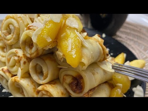 Délicieuses recette facile de Crêpe aux pommes caramélisées