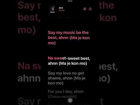 Wizkid - Joro Lyrics Video. #wizkid #joro #nigeriantiktok #ghanatiktok #lyricsvideo