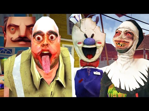 Hello Neighbor - My New Neighbor Ice Scream ROD EVIL NUN Mr Meat History Gameplay Walkthrough