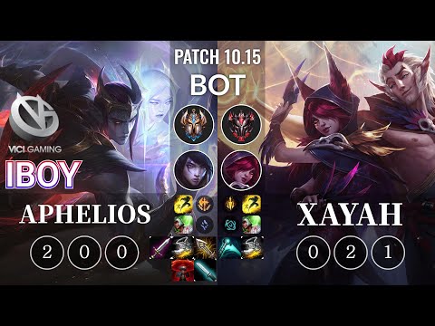 VG iBoy Aphelios vs Xayah Bot - KR Patch 10.15