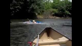 preview picture of video 'Old People Flipping Their 2 Person Kayak'