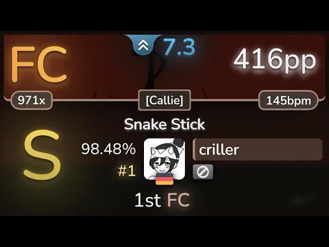 7.3⭐ criller | DJ Yoshitaka vs. DJ Mass MAD Izm* - Snake Stick [Callie & P1Twist's EX] 98.48% FC #1