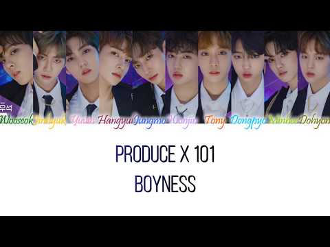 PRODUCE X 101 – Boyness ((소년미 (少年美)) Color Coded Lyrics Hangul, Romanization and English Lyrics