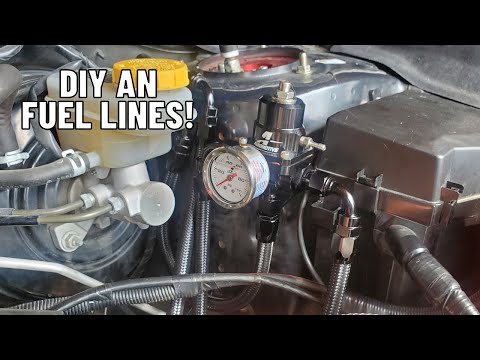 Subaru STi Custom Braided AN Fuel Lines & FPR Bracket