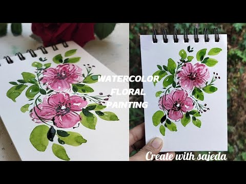 watercolor flowers 🌸painting 🎨🖌️#watercolor #flowers #painting #art #drawing #youtube