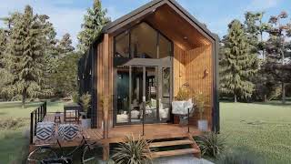 12x20 Modern Cabin House Plans