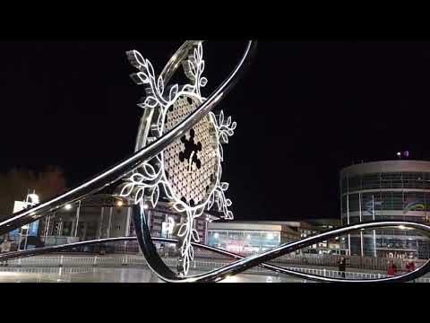 Olympic torch in Winter Olympic Square is so beautiful at night #beijingolympics #olympic2022 #torc