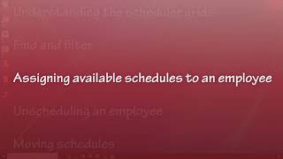 Time and Attendance for Healthcare - Using the Scheduler
