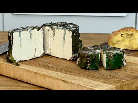 FORMAGGIO ERBORINATO fatto in casa in FOGLIA di FICO senza caglio