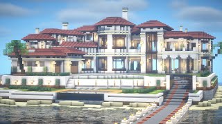 Minecraft: Mediterranean Mansion Tutorial + Interior | Part 1