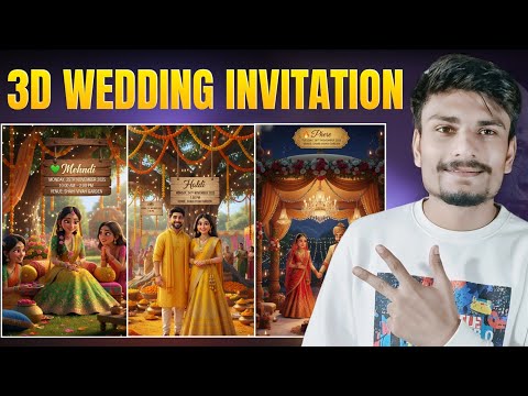 How to make 3D wedding invitation video with AI | Make wedding video invitation for free in 2025