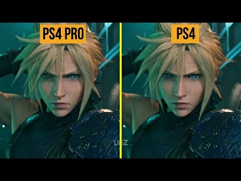 Final Fantasy VII Remake PS4 PRO VS PS4 Graphics Comparison (4K)