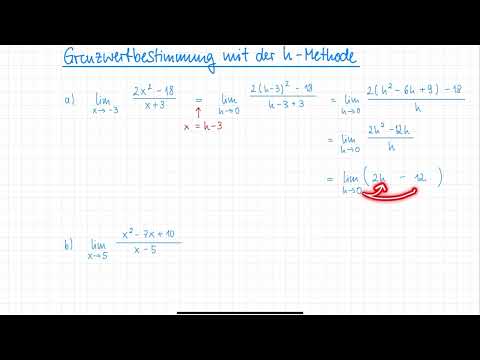 Grenzwertbestimmung mit h-Methode | Differentialrechnung | Klasse 11