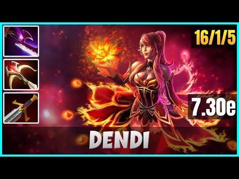 Dendi Lina Patche 7.30e | Full Match Gameplay