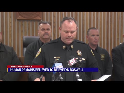 TBI, SCSO hold news conference about recovery of remains believed to be 15-month-old Evelyn Boswell