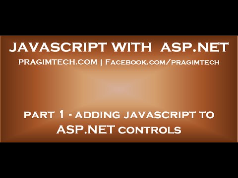 JavaScript with ASP.NET tutorial